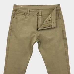 Marine Layer Mens Khaki Tan Straight Leg Stretch Cotton Chino Pants 33x30